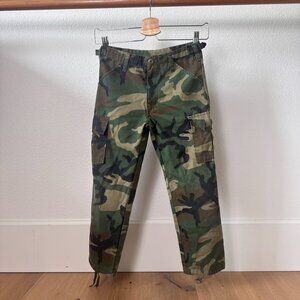 Vintage Kids Canvas Twill Camo Pants Size 8 Streetwear Essential Utility Cargo